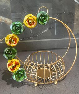 Support de bougie chauffe-plat géométrique en métal (doré) – Support moderne pour bougies chauffe-plat pour Diwali, Noël, Nouvel An – Cadeau décoratif - Product Image 5