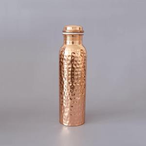 Bouteille d'hydratation en cuivre massif, récipient à boisson en métal avec couvercle hermétique, réutilisable, écologique, pour usage intérieur et extérieur - Product Image 5