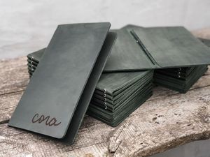 Porta Menús de Cuero Genuino Hecho a Mano de Lujo A4, Fabricante de Cubiertas para Menús de Restaurante, Suministros Profesionales para Comedores, LMC-0213 - Product Image 5