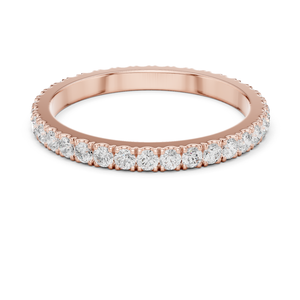 Anillo de Diamantes de Lujo con Engaste Completo, Plata de Ley 925, Anillo de Boda con Micro Pavé, Corte Redondo, Anillo Apilable de Circonita Cúbica para Mujer - Product Image 1