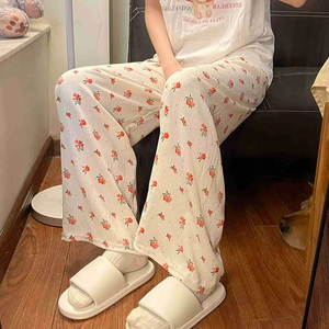 Spring and Autumn <b>Sweet</b> <b>Flower</b> Print Ladies Pajama Pants, Casual and Comfortable Home Pajama Pants,youth Pajama Pants - Product Image 5