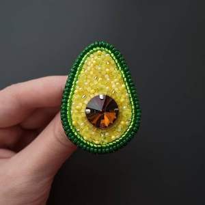 Broche de búho marrón con lentejuelas y bordado de cuentas de vidrio, pin de solapa de animal para mujer, decoración para prendas, sombreros, bolsos, accesorio de joyería artesanal - Product Image 3