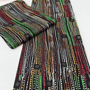 Tissu en coton imprimé africain de qualité supérieure, motif multicolore pour la confection de vêtements de mode, Mozambique - Product Image 1