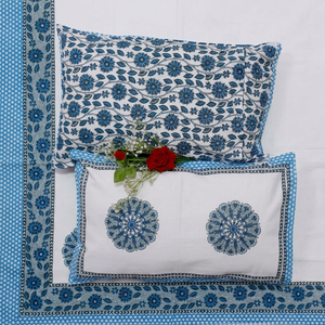 Block Printed Handmade Cotton Bed Sheets OEM wholesale private label export quality for global buyers. - Product Image 1