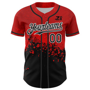 Maillot de baseball imprimé à manches courtes, design personnalisé de haute qualité, multicolores, 100% polyester, séchage rapide, respirant, vente en gros - Product Image 2