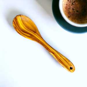 Handcrafted Olive Wood Coffee Scoop | <b>Small</b> Tea & Sugar <b>Spoon</b> | Natural Wooden Espresso <b>Spoon</b> - Product Image 6