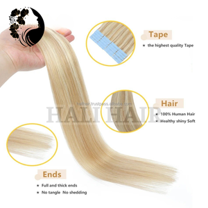 Extensions de cheveux naturels Remy vierges doublement étirés à bandes adhésives, qualité supérieure, lisses, pour embellir la coiffure - Hali - Product Image 3