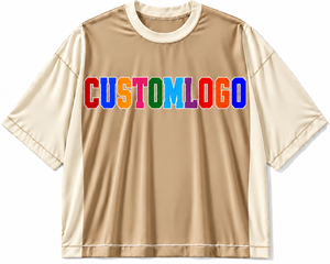 T-shirt Homme Personnalisé à Manches Courtes Marron Col Rond Imprimé Lettres Coupe Décontractée Ample 100% Coton Doux 220g - Product Image 1