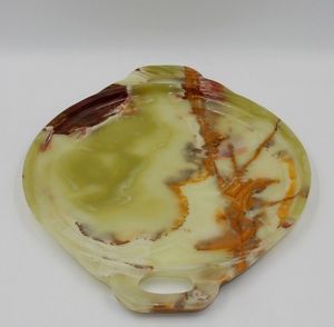 Green Onyx Round Shaped Tray Natural <b>Stone</b> Decorative Serving Bowl Handmade Luxury Onyx Bowl Wholesale Supplier - Product Image 3