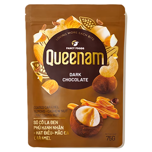 Fabricación al por Mayor y Exportación de Chocolate Puro en Drageas OEM/ODM HALAL, Chocolate Negro Recubierto de Caramelo, Almendras, Anacardos, Nueces de Macadamia, 75G - Product Image 1