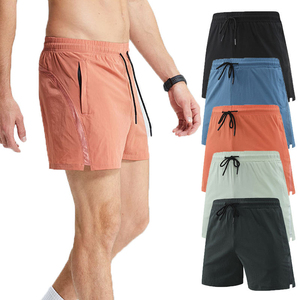 Pantalones Cortos Deportivos para Hombre 2026, Color Coral Sólido, Secado Rápido, Transpirables, Ecológicos, Cintura Elástica, Bolsillos Delanteros, Tejido Casual de Poliéster - Product Image 3