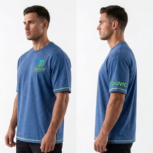 Neck 100% cotton Over Size T-shirts loose fit, printed Custom Over Size T-shirts Men Cotton Heavyweight <b>Plain</b> Oversized Mock - Product Image 5