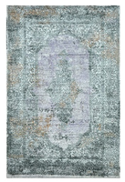 Tapis Kilim en laine/soie de luxe, tissé à la main, avec motif géométrique, antidérapant et extra épais pour salons de luxe