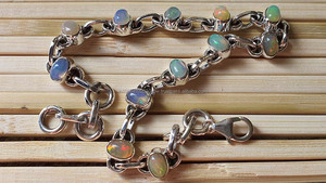 กำไลโอปอลเอธิโอเปียทรงรีสร้อยข้อมือ925เงินสเตอร์ลิง - Product Image 4