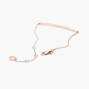 Bar Diamond <b>Bracelet</b> In 14K Rose Gold - Product Image 3