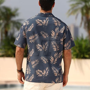 Holiday Men Hawaiian <b>Shirt</b> Short Sleeve Colorful Floral Pattern <b>Shirt</b> For Beach Travel Vacation Resort And <b>Parties</b> - Product Image 2