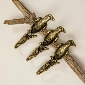 Eagle Head Brass Gold Wall <b>Hook</b> Decorative Hanger Stylish Organizer Perfect For Home Bedroom <b>Kitchen</b> And Entryway Display - Product Image 6