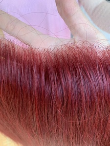 วิกผมแท้สีแดงตรงธรรมชาติ CDY แบบ HD Frontal Lace  พร้อมผมที่ถอนมาแล้ว  วิกผมหน้าผากแบบ HD Lace โปร่งใส  ผมเวียดนามแท้ - Product Image 2