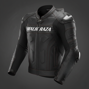 Chaqueta de Motociclista de Cuero Estilo Café Racer Vintage MALIK RAZA |   Ropa de Motociclista de Cuero Vacuno con Aspecto Desgastado Retro |   Diseño Personalizado para Ciclismo Urbano - Product Image 4