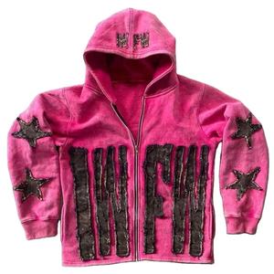 Sudaderas Ligeras de Secado Rápido para Hombre, Estilo Desgastado, 100% Algodón, Forro Polar, Cierre de Cremallera, Ropa Casual de Alta Calidad, Venta al Por Mayor - Product Image 4