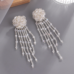 Colorful Seed Beads <b>Earrings</b> Handmade Long <b>Tassel</b> Beads <b>Earrings</b> for Women Beach Jewelry by MD HANDICRAFTS - Product Image 2