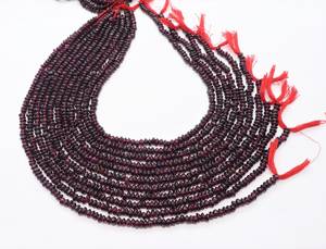 AAA Mozambique <b>Garnet</b> Smooth Button Round Beads 4-4.5 MM <b>Garnet</b> Smooth Rondelle Beads 14 Inch Natural Mozambique <b>Garnet</b> Fancy - Product Image 2
