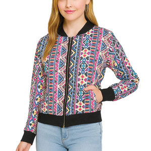 Pakistan Made Signature Style Women Printing Varsity <b>Jackets</b> Premium Quality Garment For Contemporary Fashion For Best Sale - Product Image 1