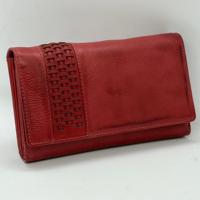 Dompet Panjang Wanita Kulit Asli Dengan Penutup Lipat Anyaman Tangan Gaya Minimalis Untuk Penggunaan Sehari-hari