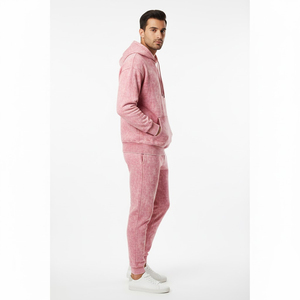 Men <b>Tie</b> <b>Dye</b> Hooded Tracksuit Full Length Cotton Sweatshirt And Pants <b>Set</b> Casual Spring Wear With Side Pockets - Product Image 3