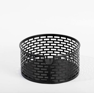 Corbeille à fruits moderne en métal noir, design ajouré, écologique, multifonctionnelle, décorative, avec poignées, pour salon et cuisine - Product Image 1