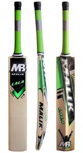 Bate de críquet MB MALIK MBS Malik Lala Green Sticker English Willow, ligero y duradero, punto dulce bajo-medio, cubierta totalmente prensada. - Product Image 2