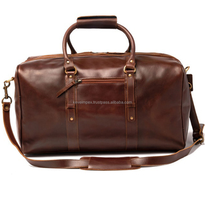 Premium Quality Brown Color Paper Luggage <b>Bags</b> Travel Weekender <b>Overnight</b> Gym Sport Men Low Price USA Keven Impex Spinner Unisex - Product Image 1