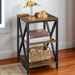 Mesa Auxiliar de Madera con Superficie de Hierro de Fácil Montaje, Adecuada para Arreglos Flexibles y Necesidades Multipropósito - Product Image 6