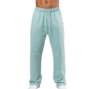 Pantalones Deportivos para Hombre, Color Azul Celestial, Gruesos, de Pierna Recta, de Algodón y Felpa, para Entrenamiento, OEM, Suministro al por Mayor Personalizado - Product Image 1