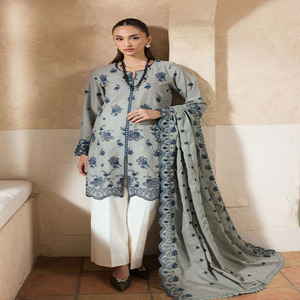 pakistani <b>suits</b> for women swiss Cotton / Lawn in pakistan salwar kameez women summer dress women clothing islamic style - Product Image 1