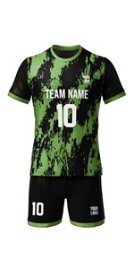 Maillot de football pour enfants personnalisé 100% polyester, pas cher, à séchage rapide, respirant, ensembles de shorts et maillots de football pour enfants - Product Image 3