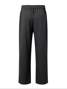 Pantalon décontracté léger en lin pour homme, taille élastique avec cordon de serrage, coupe large, couleur unie, confortable, longueur complète, léger - Product Image 2