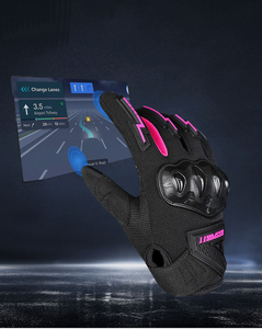 Guantes de Motocicleta con Pantalla Táctil, Guantes Deportivos de Protección para Ciclismo de Montaña, para Hombre y Mujer, Negros, de Poliéster - Product Image 5