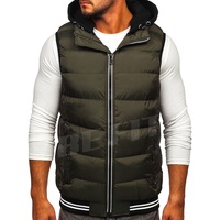 Vestes matelassées pour hommes en taille plus, avec col montant, logo personnalisé, 100% nylon, douces, chaudes, imperméables et respirantes