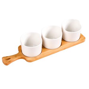 Bandeja de Servir Ideal, Bandeja de Madera Natural, Madera Pulida y Acondicionada, Elegante y Decorativa, Precio Bajo para Restaurantes, Disponible - Product Image 3