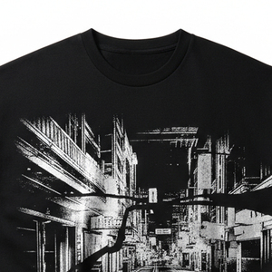 เสื้อยืดโอเวอร์ไซส์ผ้าคอตตอนหนา 300gsm พรีเมียม ปักลายได้ตามสั่ง แบบเรียบ ไหล่ตก สไตล์ฮิปฮอป สตรีทแวร์ - Product Image 4
