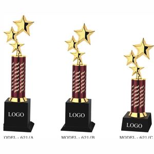 Exquisite Golden Star Metal <b>Trophy</b> By Pooja Piru For Corporate Success Sports Events And Academic Excellence Celebrations - Product Image 1
