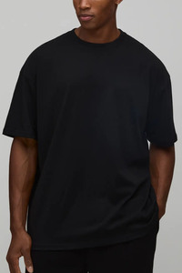 T-shirt personnalisé surdimensionné à motif étoile pour homme, en coton épais, style streetwear, imprimé, décontracté et tendance - Product Image 2