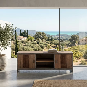 Aliando Scandinavian Floating Solid Wood TV Dresser Wall Mounted Media <b>Console</b> Natural Finish for Modern Minimalist Living Room - Product Image 2