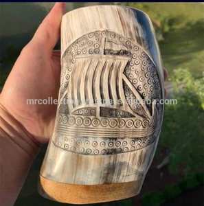 Tazas de cuerno naturalmente elegantes con tapa a prueba de fugas, aislamiento al vacío, taza para café - Product Image 5