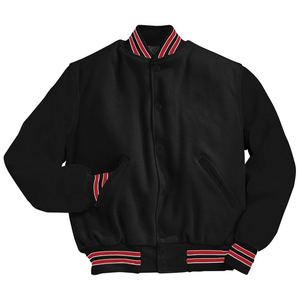 Wholesale Varsity <b>Jacket</b> Sleeves Baseball <b>Jackets</b> Stripe Rib Letterman Hoodie Multicolor Wool Body <b>Leather</b> for <b>Mens</b> - Product Image 2