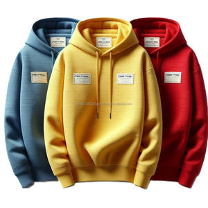 Sudaderas con capucha de lana Teñido liso de alta calidad Peso pesado Colores sólidos Jersey de manga larga para hombre Sudaderas con capucha Nuevas ideas de diseño - Product Image 1