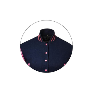 Blouson d'hiver personnalisé pour homme, style universitaire, en laine, col montant, respirant, en molleton de coton - Product Image 2