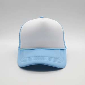Gorra de camionero de espuma de verano para hombre y mujer con correa ajustable, moderna, de malla sólida de dos tonos para uso casual - Product Image 5