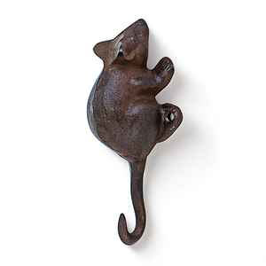 Latest Rat Shaped <b>Wall</b> <b>Mounted</b> Brown Coated Finished Iron Hook For Decor For Gifting Purpose For Bedroom Organizer For Closet - Product Image 1